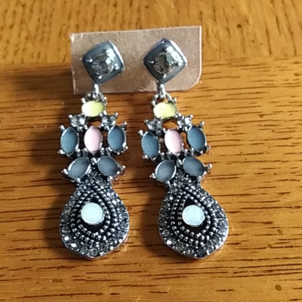 Drop Earrings Teardrop Oval Circular